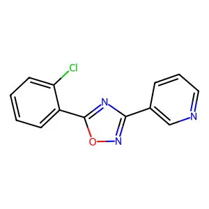 3-[5-(2-Chlorophenyl)-1,2,4-oxadiazol-3-yl]pyridine structure