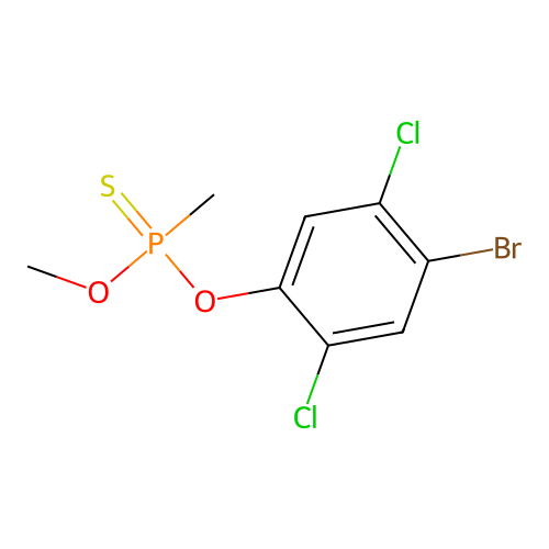 Phosphonothioic acid, methyl-, O-(4-bromo-2,5-dichlorophenyl) O-methyl ester structure