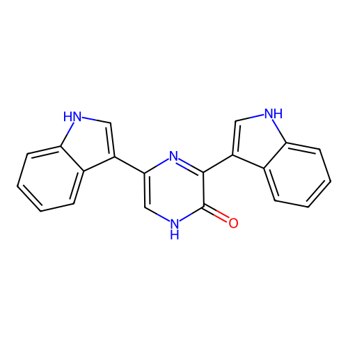 3,5-bis(1H-indol-3-yl)-1H-pyrazin-2-one structure