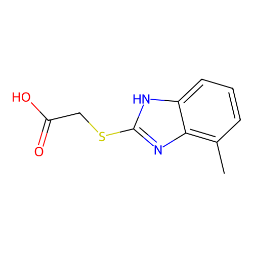 [(4-Methyl-1H-benzimidazol-2-yl)sulfanyl]acetic acid structure