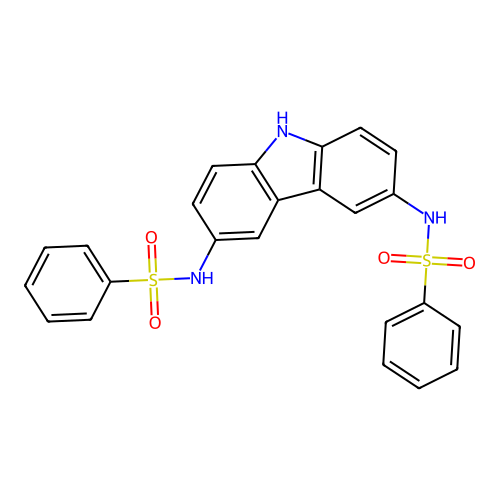 N,N'-(9H-Carbazole-3,6-diyl)dibenzenesulfonamide structure