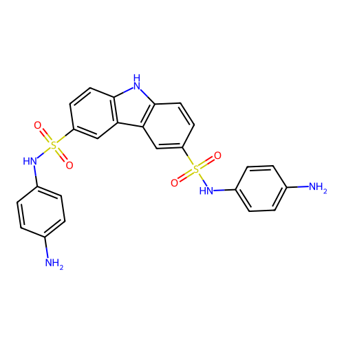 Carbazole-3,6-disulfonanilide, 4',4''-diamino- structure