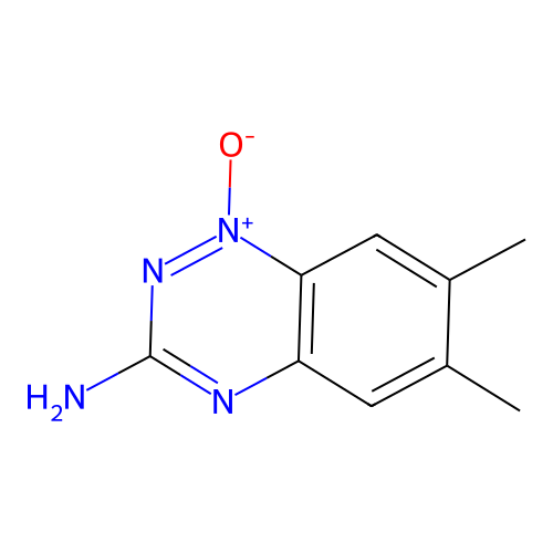 6,7-Dimethyl-1-oxido-1,2,4-benzotriazin-1-ium-3-amine structure