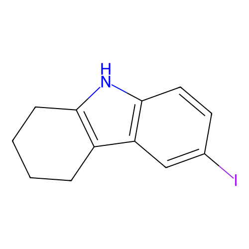 6-iodo-2,3,4,9-tetrahydro-1H-carbazole structure