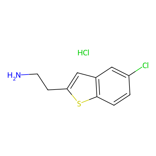 Benzo(b)thiophene-2-ethylamine, 5-chloro-, hydrochloride structure
