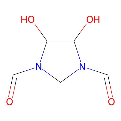4,5-Dihydroxyimidazolidine-1,3-dicarbaldehyde structure