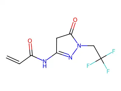 3-(Acrylamido)-1-(2,2,2-trifluoroethyl)-2-pyrazolin-5-one structure
