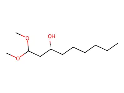 (3R)-1,1-dimethoxynonan-3-ol structure