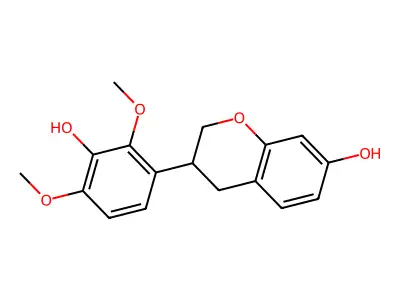 3',7-Dihydroxy-2',4'-dimethoxyisoflavan structure