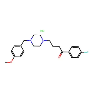 Propiophenone, 3-(4-(o-methoxyphenyl)-1-piperazinyl)-, monohydrochloride structure