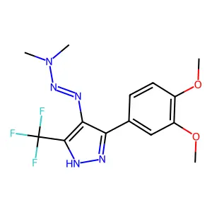 (4Z)-3-(3,4-dimethoxyphenyl)-4-(dimethylaminohydrazinylidene structure