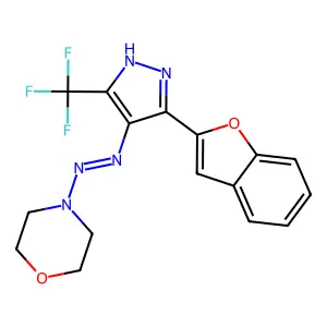 N-[(Z)-[3-(1-benzofuran-2-yl)-5-(trifluoromethyl)pyrazol-4-y structure