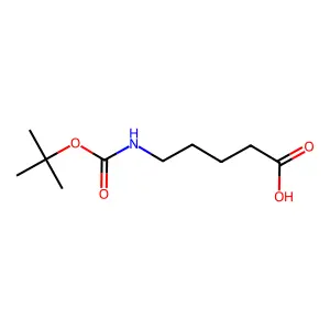 5-(((Tert-butoxy)carbonyl)amino)pentanoic acid structure