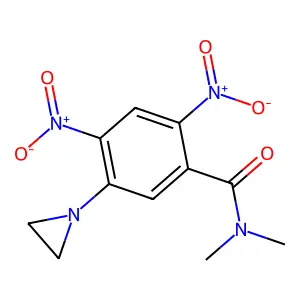 5-(aziridin-1-yl)-N,N-dimethyl-2,4-dinitrobenzamide structure