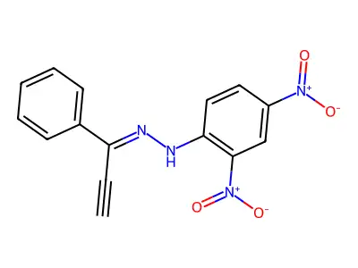 2,4-dinitro-N-(1-phenylprop-2-ynylideneamino)aniline structure