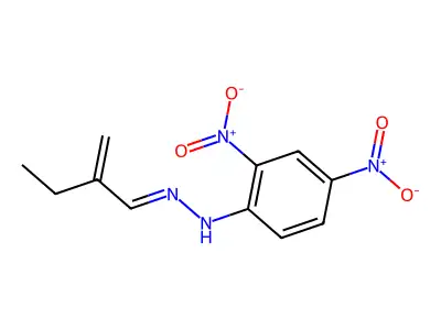 N-(2-methylidenebutylideneamino)-2,4-dinitroaniline structure