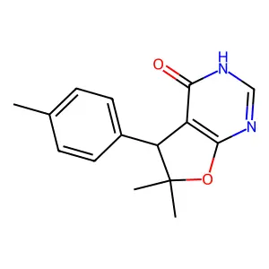 6,6-Dimethyl-5-(4-methylphenyl)-3,5-dihydrofuro[2,3-d]pyrimidin-4-one structure
