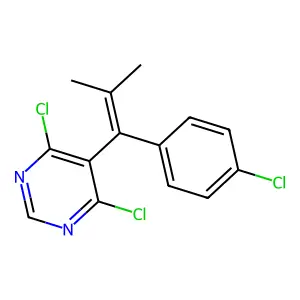 4,6-Dichloro-5-[1-(4-chlorophenyl)-2-methylprop-1-en-1-yl]pyrimidine structure