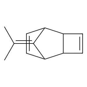 Tricyclo(4.2.1.02,5)nona-3,7-diene, 9-(1-methylethylidene)-,(1alpha,2alpha,5alpha,6alpha)- structure