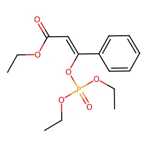 Ethyl (Z)-3-diethoxyphosphoryloxy-3-phenyl-prop-2-enoate structure