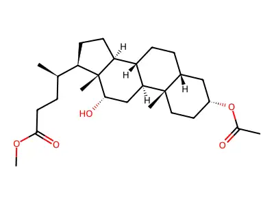 5beta-Cholanic acid-3alpha,12alpha-diol 3-acetate methyl ester structure