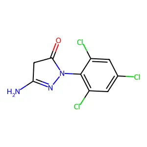 5-Amino-2-(2,4,6-trichloro-phenyl)-1,2-dihydro-pyrazol-3-one structure