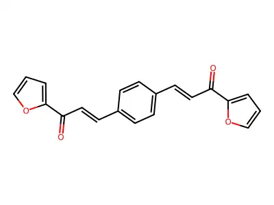 1-(Furan-2-yl)-3-[4-[3-(furan-2-yl)-3-oxoprop-1-enyl]phenyl]prop-2-en-1-one structure