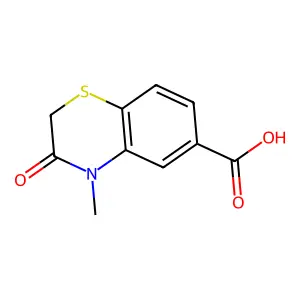 4-Methyl-3-oxo-3,4-dihydro-2H-1,4-benzothiazine-6-carboxylic acid structure