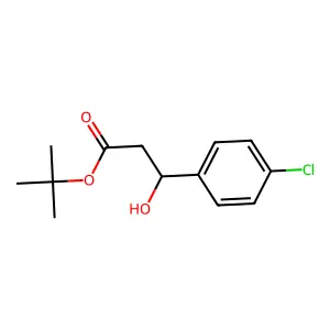 Propanoic acid, 3-(4'-chlorophenyl)-3-hydroxy-, t-butyl ester structure