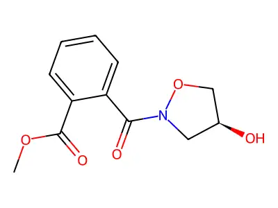 Methyl 2-(4-hydroxy-1,2-oxazolidine-2-carbonyl)benzoate structure