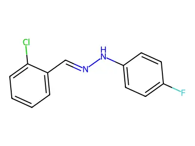 N-[(2-chlorophenyl)methylideneamino]-4-fluoroaniline structure
