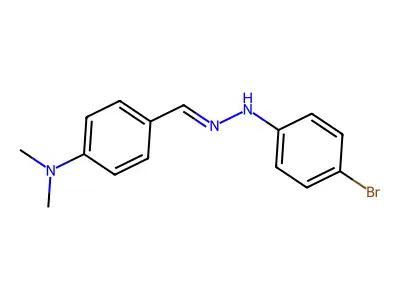 4-[[(4-bromophenyl)hydrazinylidene]methyl]-N,N-dimethylaniline structure