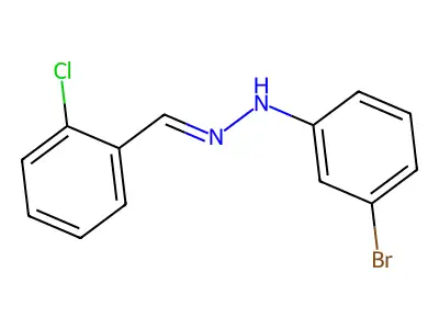 3-bromo-N-[(2-chlorophenyl)methylideneamino]aniline structure