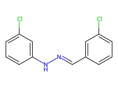 3-chloro-N-[(3-chlorophenyl)methylideneamino]aniline structure