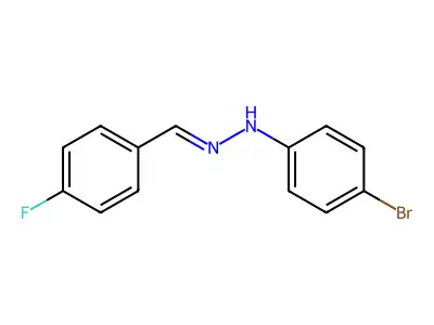 4-bromo-N-[(4-fluorophenyl)methylideneamino]aniline structure