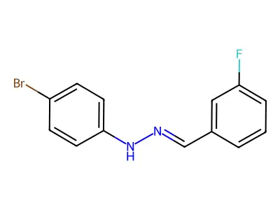 4-bromo-N-[(3-fluorophenyl)methylideneamino]aniline structure