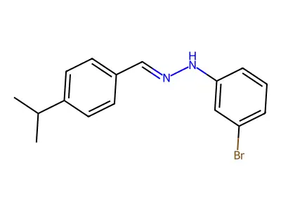 3-bromo-N-[(4-propan-2-ylphenyl)methylideneamino]aniline structure