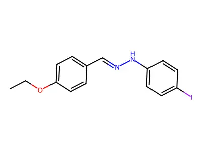 N-[(4-ethoxyphenyl)methylideneamino]-4-iodoaniline structure