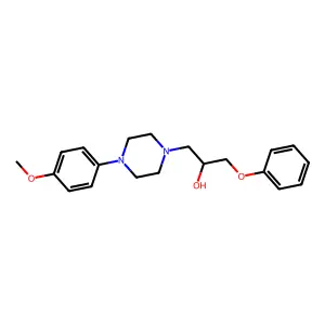 1-Piperazineethanol, 4-(p-methoxyphenyl)-alpha-phenoxymethyl- structure