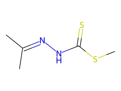 Methyl 2-(propan-2-ylidene)hydrazine-1-carbodithioate structure