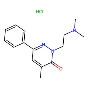 3(2H)-Pyridazinone, 2-(2-(dimethylamino)ethyl)-4-methyl-6-phenyl-, hydrochloride structure