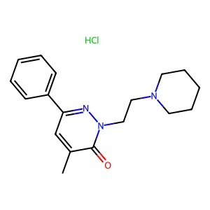 3(2H)-Pyridazinone, 4-methyl-6-phenyl-2-(2-piperidinoethyl)-, hydrochloride structure