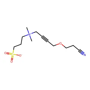 3-[4-(2-Cyanoethoxy)but-2-ynyl-dimethylazaniumyl]propane-1-sulfonate structure