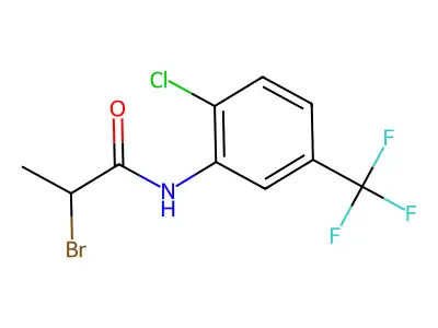 2-bromo-N-[2-chloro-5-(trifluoromethyl)phenyl]propanamide structure