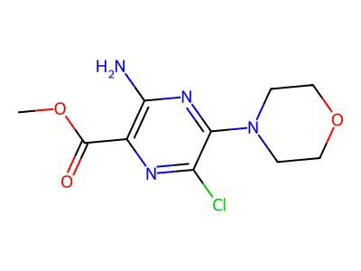 Methyl 3-amino-6-chloro-5-morpholinopyrazine-2-carboxylate structure