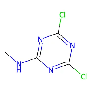 4,6-dichloro-N-methyl-1,3,5-triazin-2-amine structure