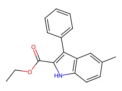 1H-Indole-2-carboxylic acid, 5-methyl-3-phenyl-, ethyl ester structure