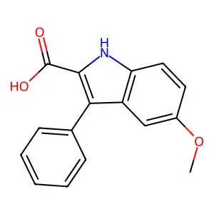 5-methoxy-3-phenyl-1H-indole-2-carboxylic Acid structure