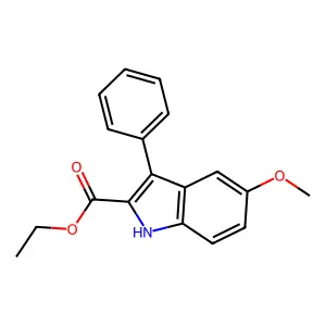 ethyl 5-methoxy-3-phenyl-1H-indole-2-carboxylate structure