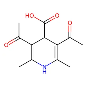 3,5-Diacetyl-2,6-dimethyl-1,4-dihydropyridine-4-carboxylic acid structure